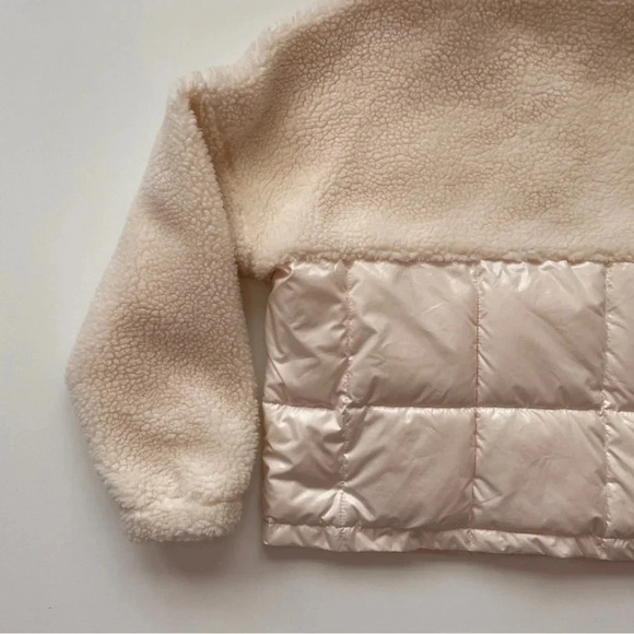 FABLETICS Nelly Mixed Media Half Zip Cream Size Large - Picture 12 of 16